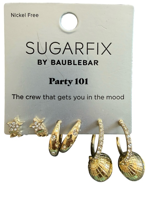 sugarfix Jewelry - Sugarfix by BaubleBar Gold Earring Set - Sparkling Star & Shell Drops (3 Pairs)